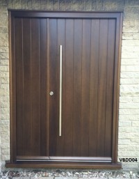 iroko contemporary double doors