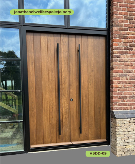 contemporary double front doors oak