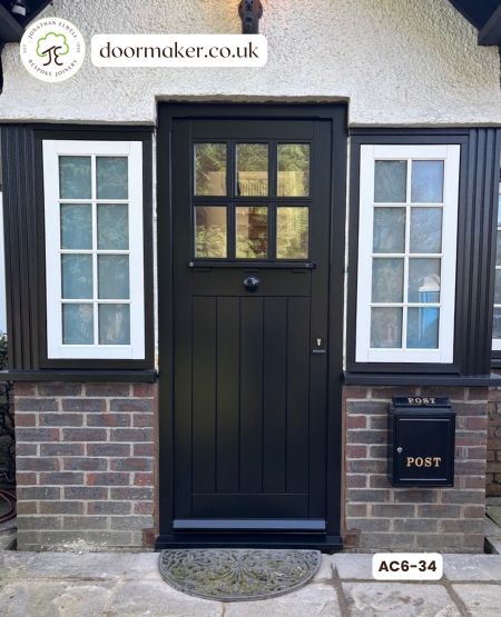 arts and crafts front door painted black