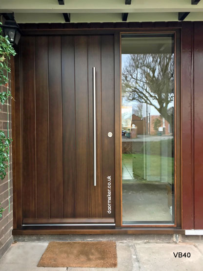 iroko door with sidelight