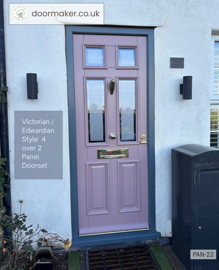 4 over 2 panel door made from accoya sulking room  pink