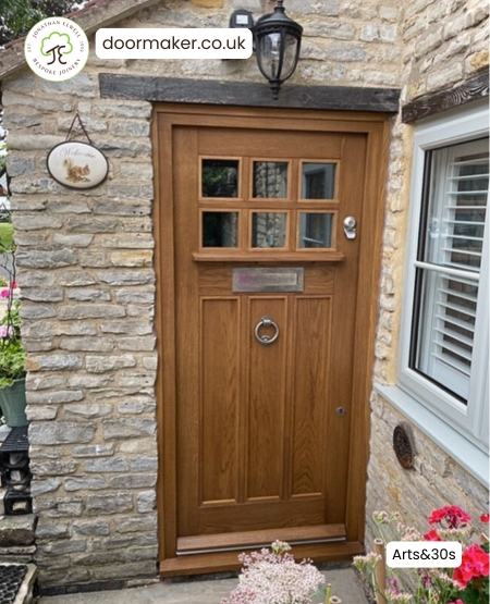 arts and crafts door meets 1930s door european oak
