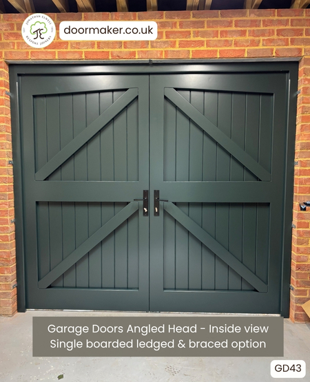 bespoke timber garage doors farrow and ball studio green