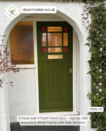 1930s green front door farrow and ball Bancha