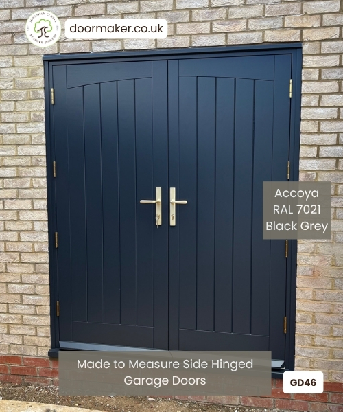 accoya garage doors ral7021 black grey