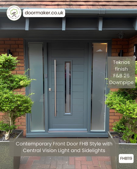 contemporary door downpipe farrow and ball