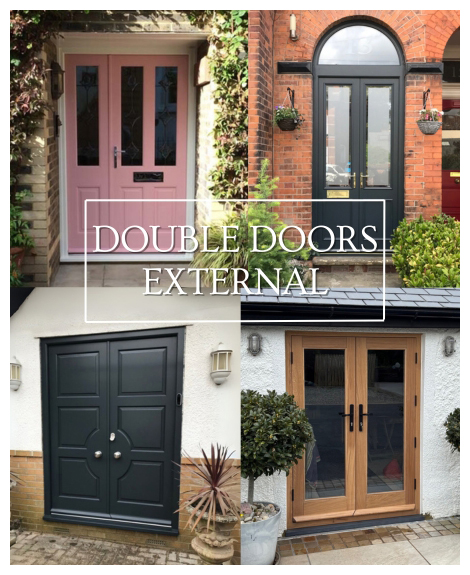external double doors made from solid wood bespoke