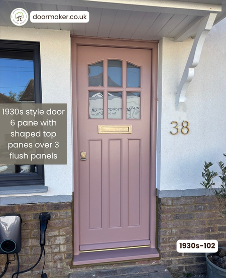 pink 1930s front door sulking room pink