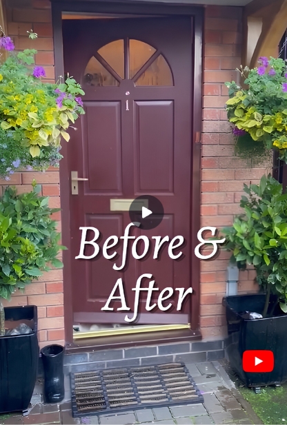 before and after door transformation