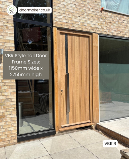 Oversize contemporary door made from European Oak