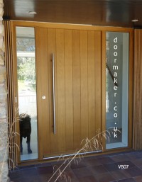 contemporary oak front door