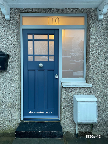 1930s front door blue
