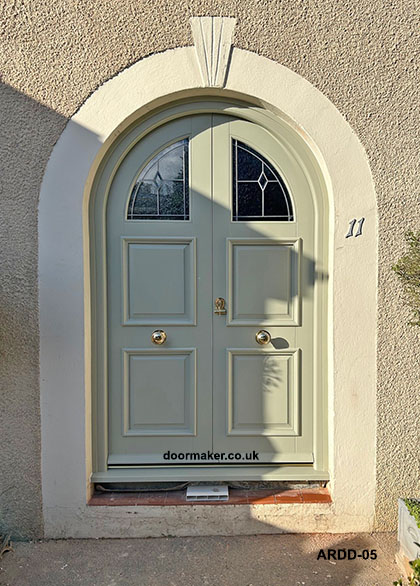 arched georgian style double doors French Gray