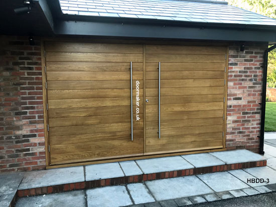 bespoke wooden garage doors contemporary style oak