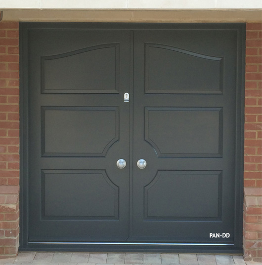 shaped panel double doors anthracite