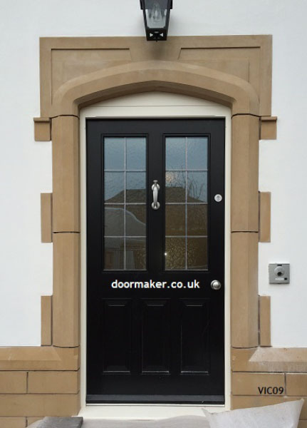 black front door victorian style