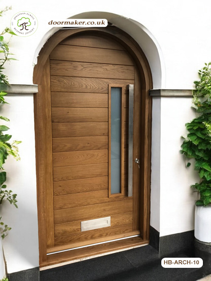 contemporary arch front doors