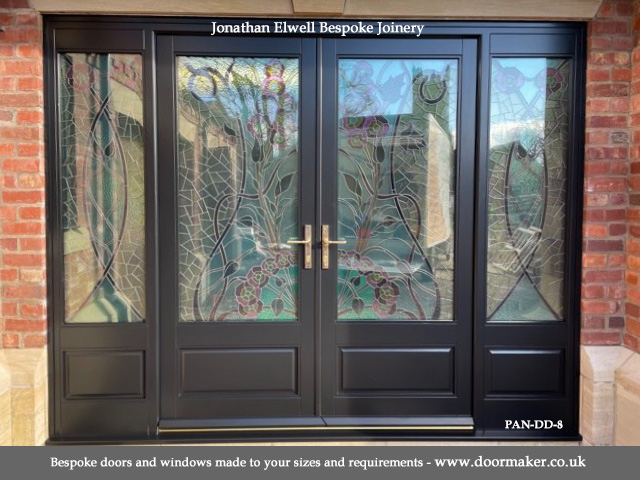 bespoke double doors with matching side panels