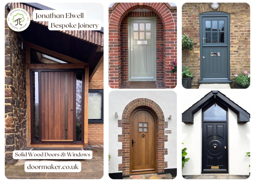 bespoke front doors and back doors made from solid wood to your requirements