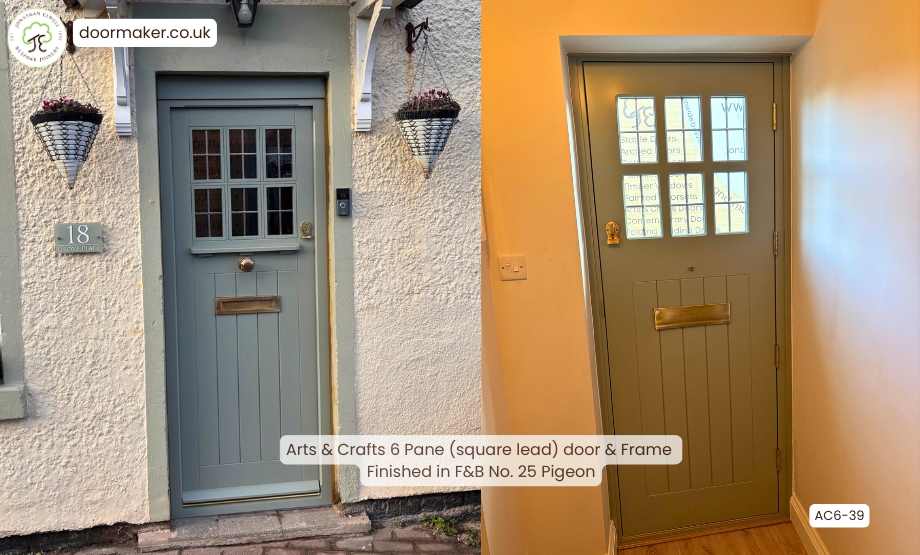 arts and crafts door farrow and ball pigeon