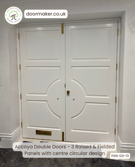 bespoke double doors with circle design