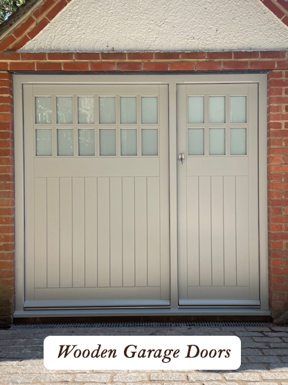 wooden garage doors side hung made to measure