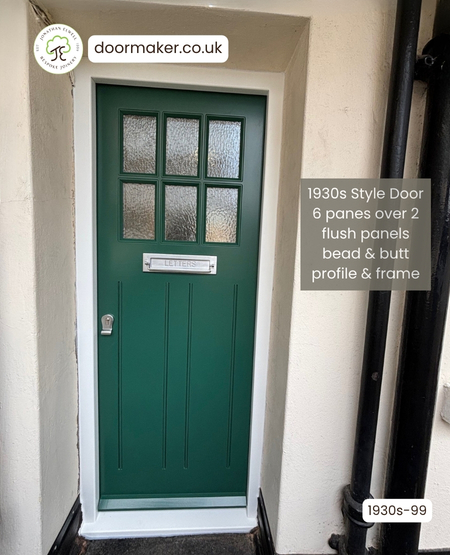 green 1930s front door postal knocker