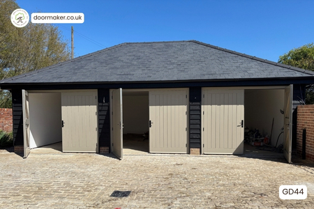 bespoke wooden garage doors farrow and ball light gray