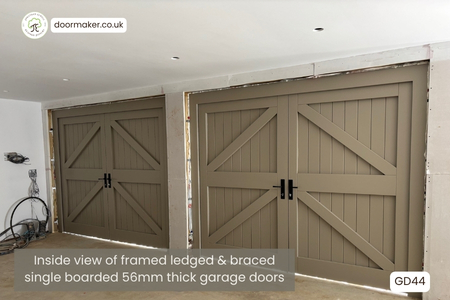 bespoke wooden garage doors farrow and ball light gray