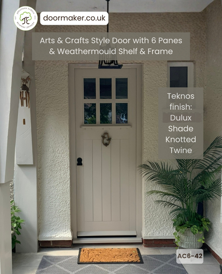 arts and crafts 6 pane door and frame Dulux Knotted Twine