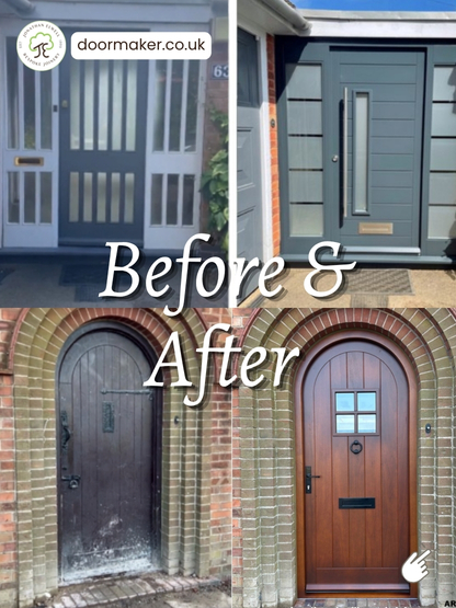 before and after door photos