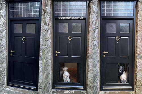 georgian front door made from accoya with doc access door